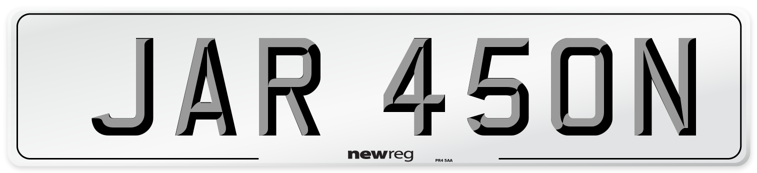 JAR 450N Number Plate from New Reg